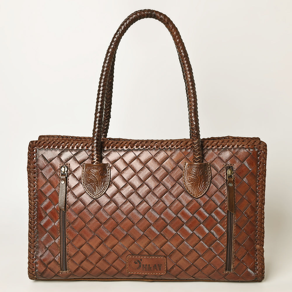 Leather Embossed Tote / Purse