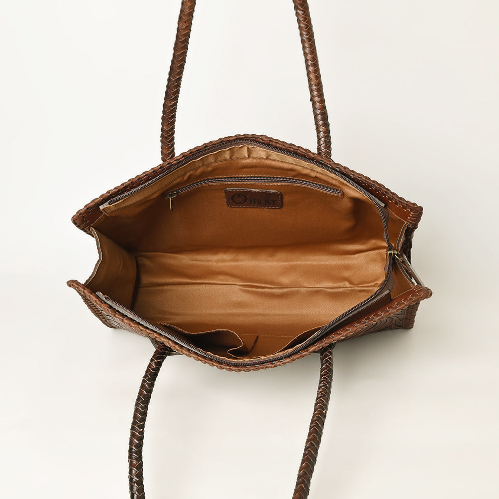 Leather Embossed Tote / Purse