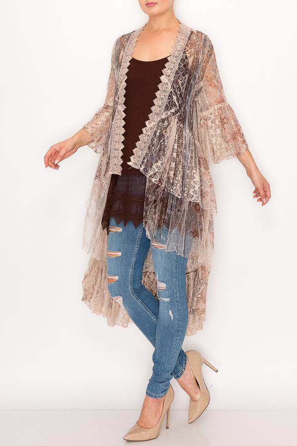 High-Low Lace Duster