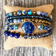 Janet Bracelet Stack Blue