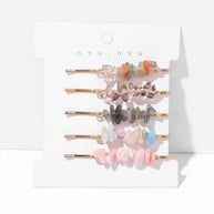 Natural Stone Hair Clip Set