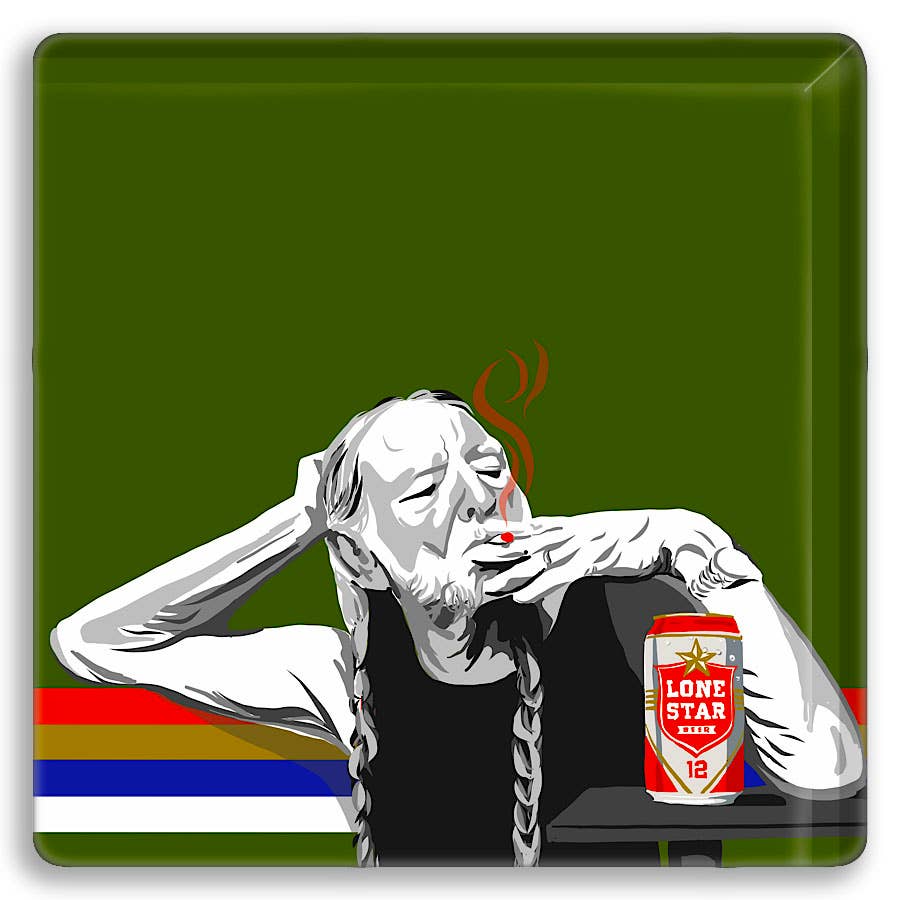 Willie At The Lounge Coaster