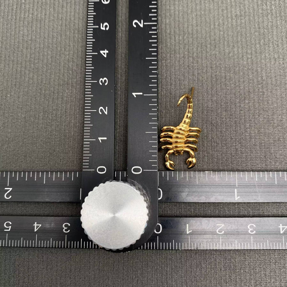 18k Gold Plated Stainless Steel Scorpion Stud Earrings - FGS