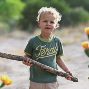Kid's Feral Ringer Tee, Forest