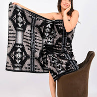 Beach Towel, Santa Fe Black & Gray