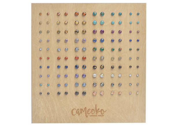 Crushed Gem Post Earring