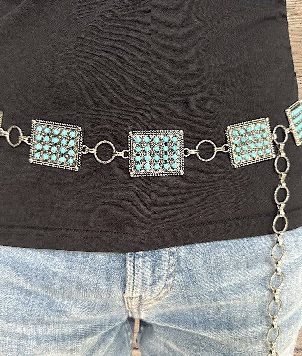 Pave Stone Concho Belt