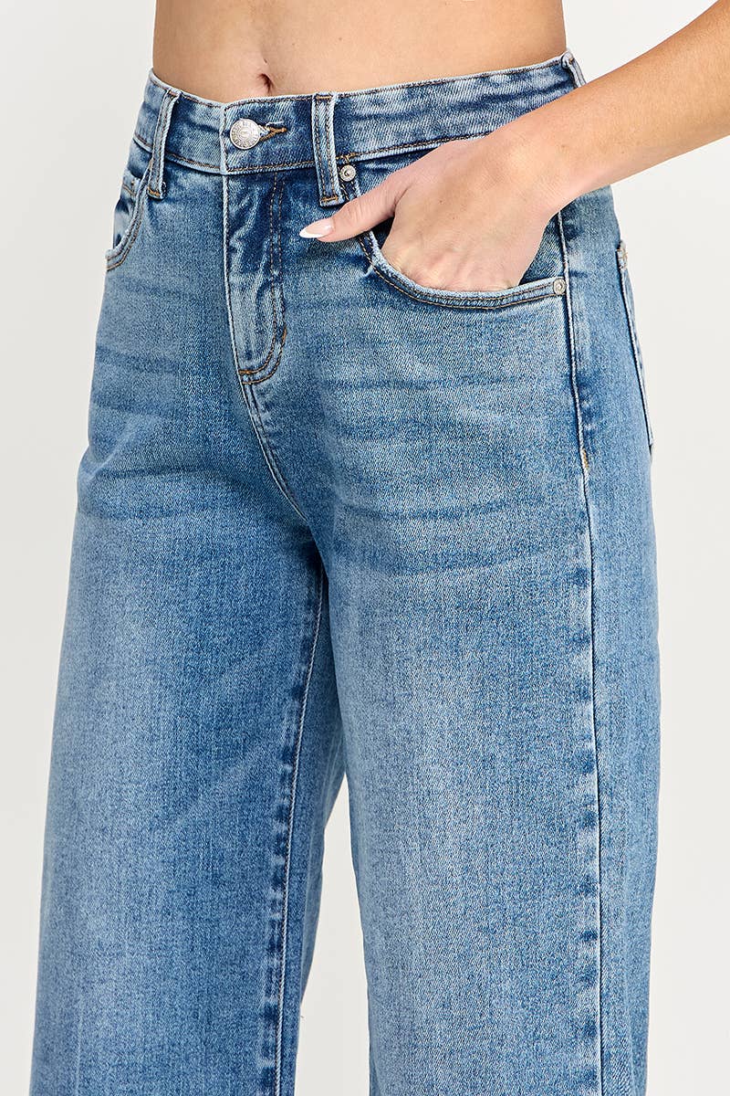 Tummy Control High-Rise Crop Jeans with Released Hem