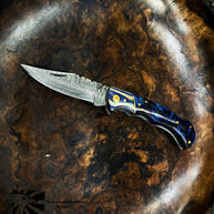 TF-062 Titan Celestial Damascus Pocket Knife