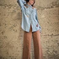 Western Embroidered Tencel Shirt