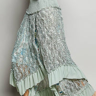 Reverse Ruffle Lace Skirt