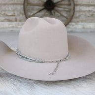 Grey Multi-Strand Beaded Hat Band