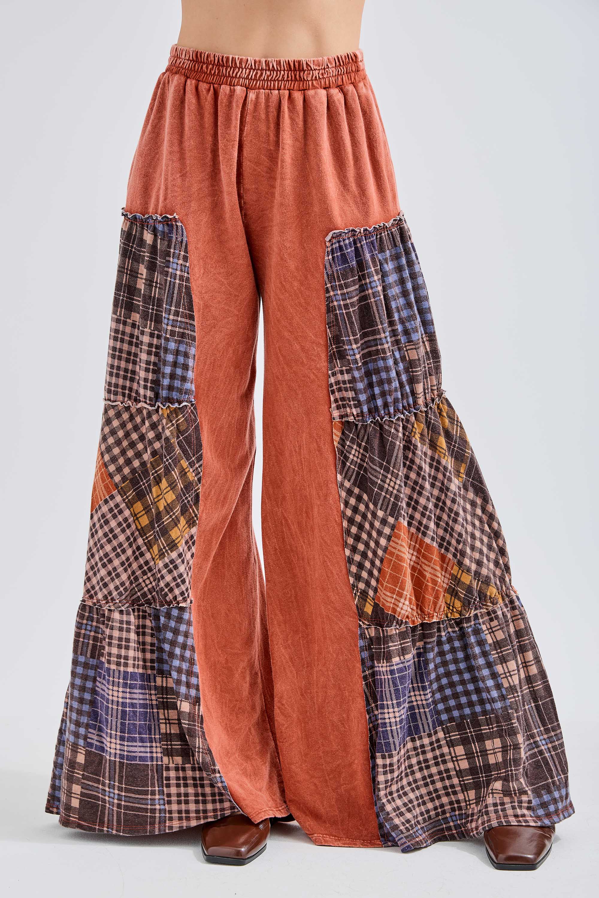 Tiered Boho Wide Leg Pants