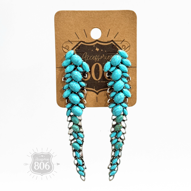 Turquoise waterfall earring