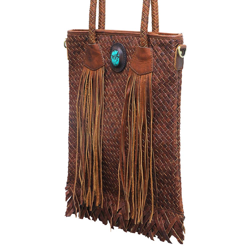 Weaved Leather Tote