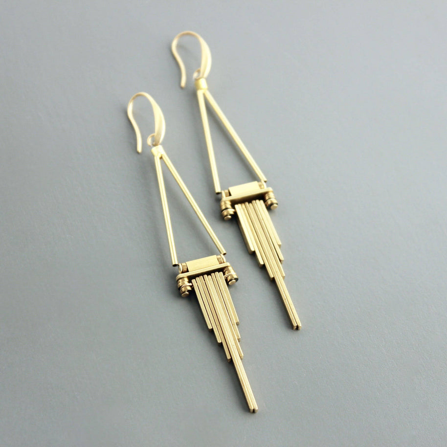 brass earrings