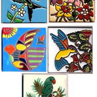 Hand-painted Birds tile assortment