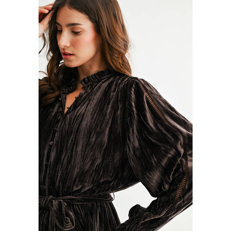 Velvet Long Sleeve Dress