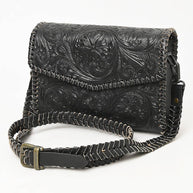Black Leather Crossbody/Wallet