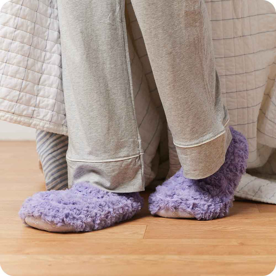 Curly Purple Warmies Slippers Gift for Teachers Back to School!