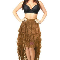 LIMITED EDITION Brown High Low Lace Skirt