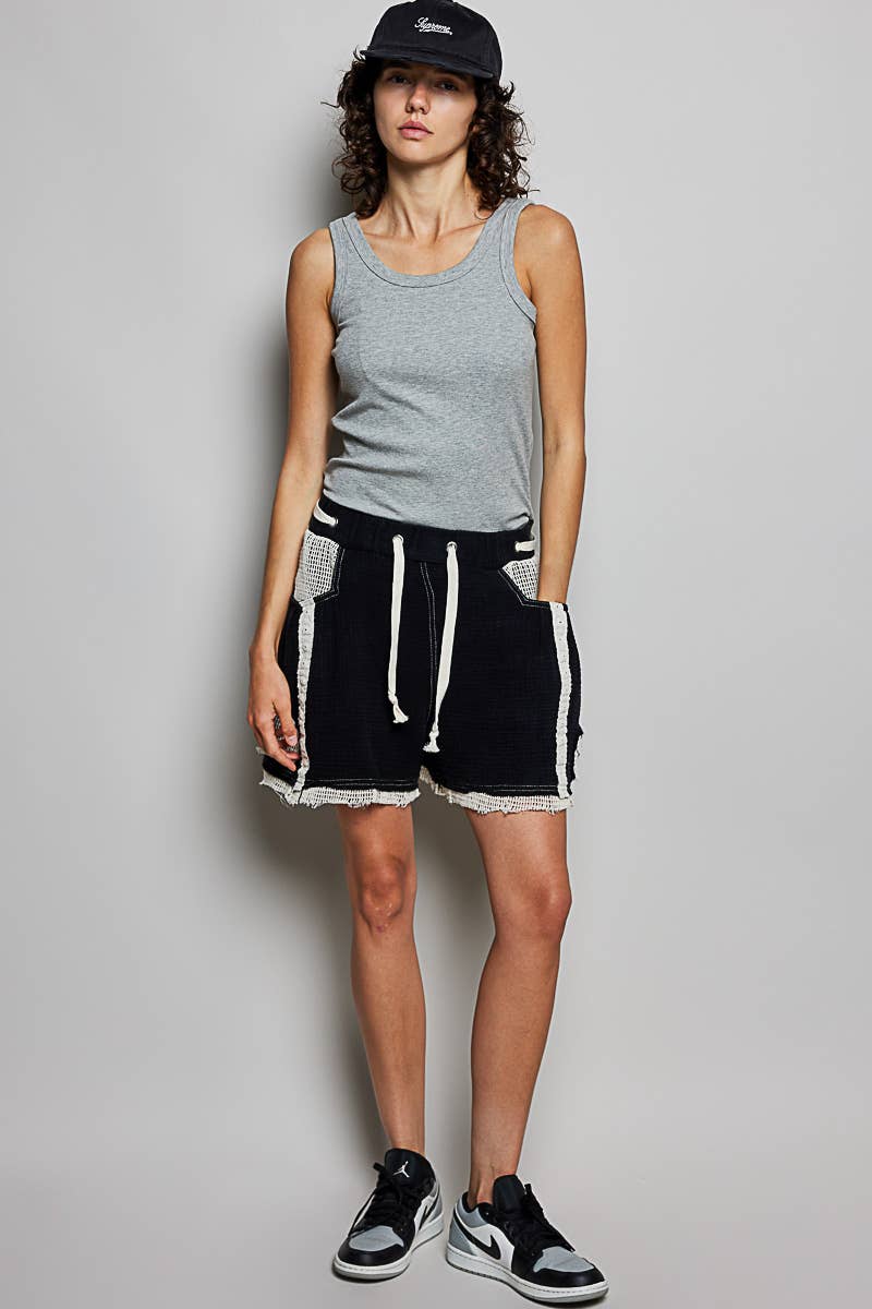 Vintage Washed Striped Shorts