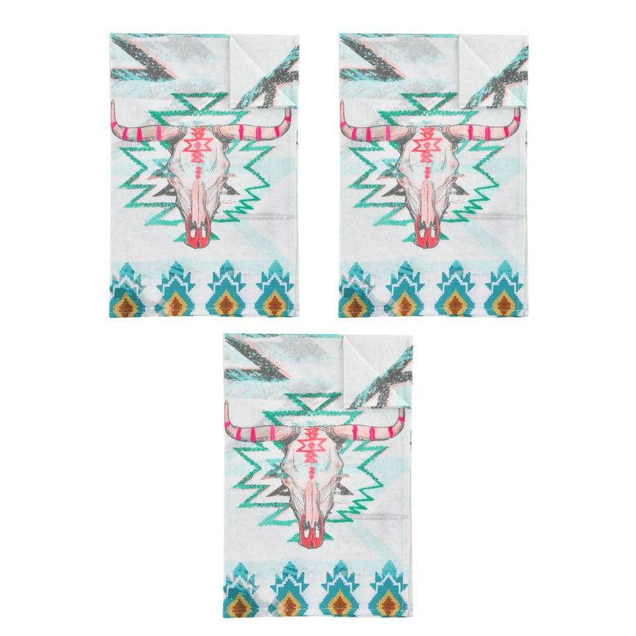 Cow Skull Tea Towel