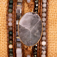 Kelly Wrap Bracelet: White Quartz