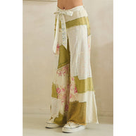 Floral Patchwork Pants