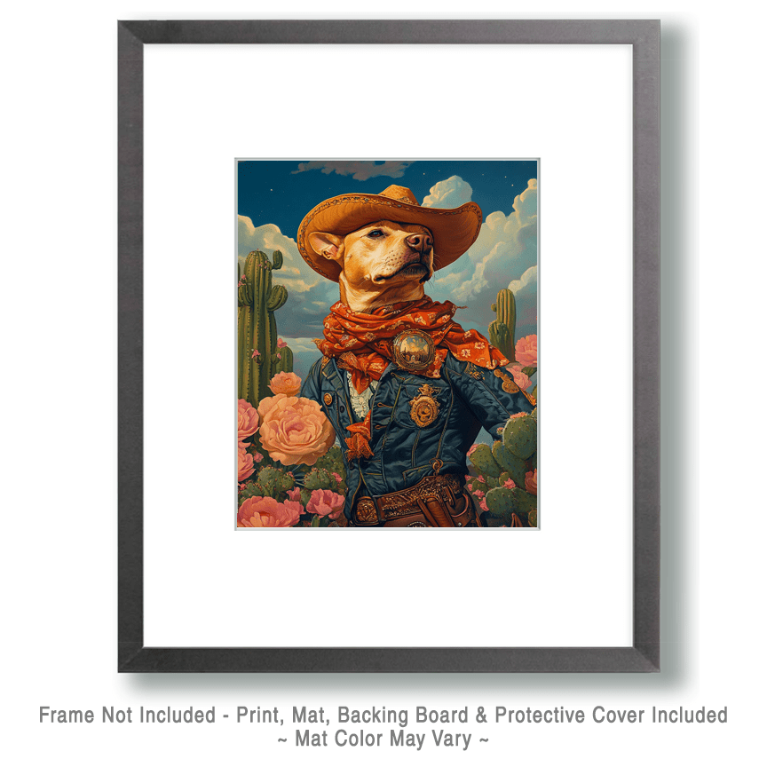 Canine Rough Rider - American Southwest Art Prints