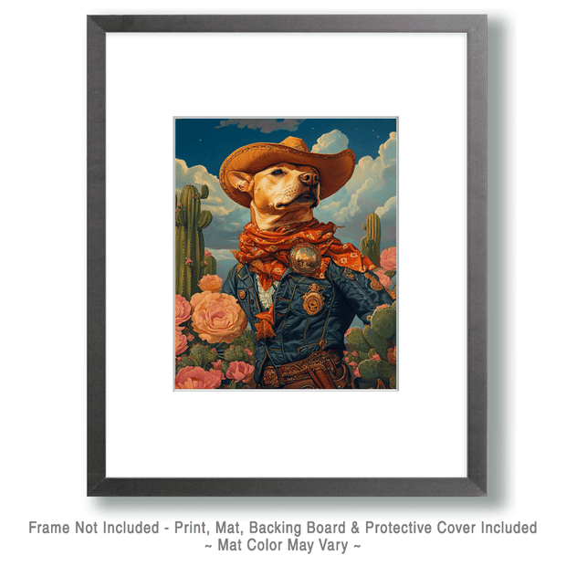 Canine Rough Rider - American Southwest Art Prints