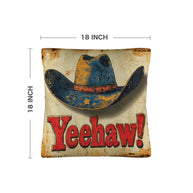 Vintage Western Yeehaw Pillow