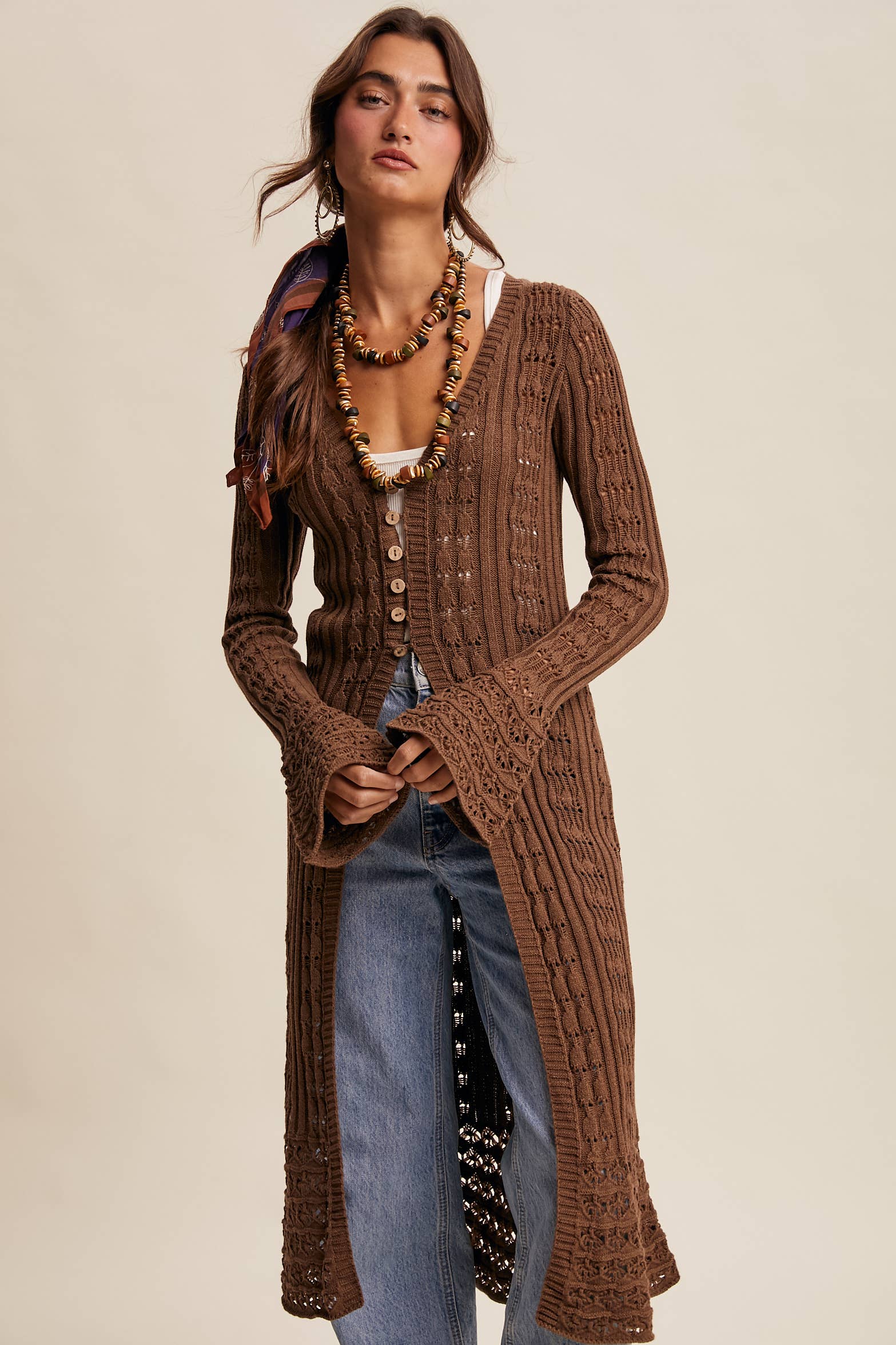 Crochet Longline Cardigan / Duster