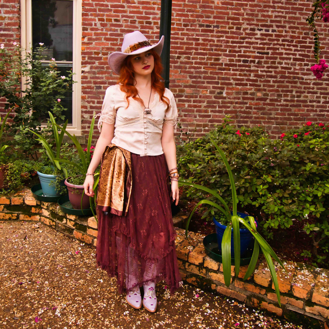 Sophia Cowboy Boots, Purple, Buck & Brana