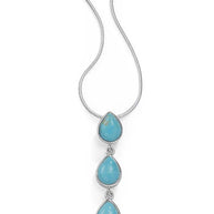 Sterling Silver Turquoise Triple Drop Pendant