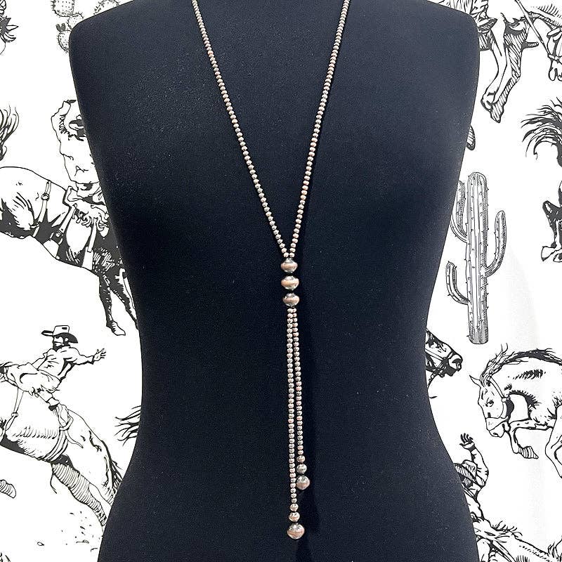 Navajo Pearl Bead Long Necklace