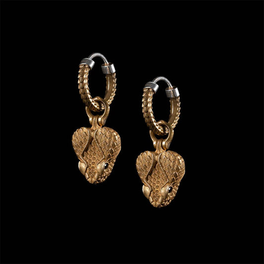 Rattlesnake Head Earrings