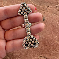 Beautiful Handmade Sterling Silver Adjustable Heart Arrow Ring