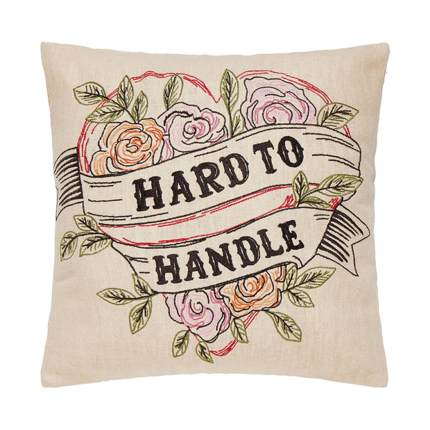 Hard To Handle Embroidered Pillow - Junk Gypsy