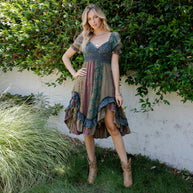 Ruffled Midi Dress