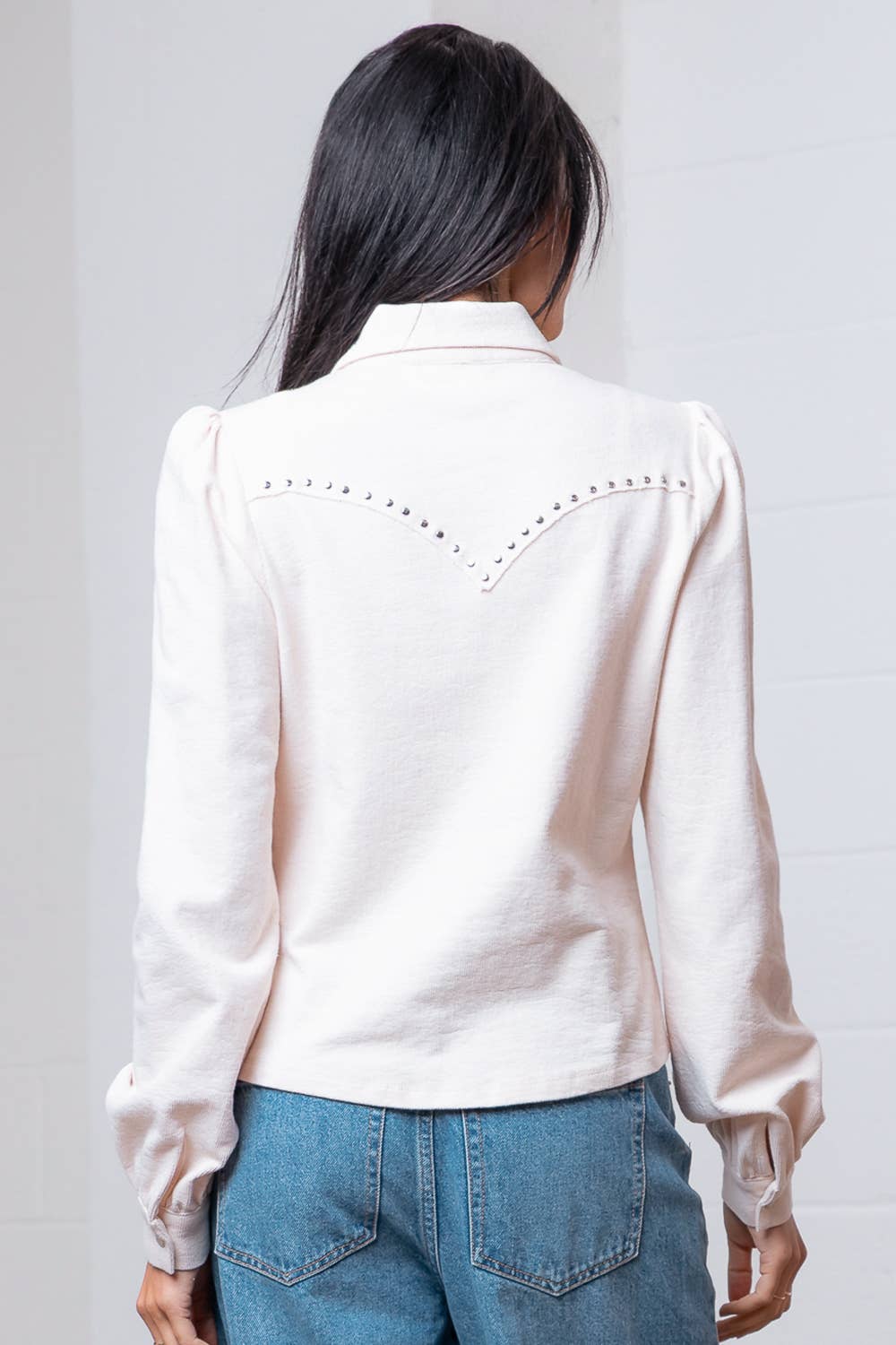 White Button Down with Embroidery