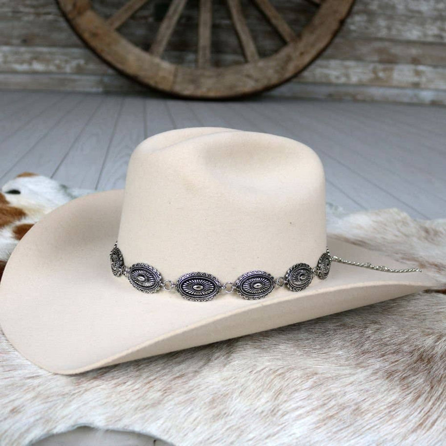 Antiqued Oval Hat Band