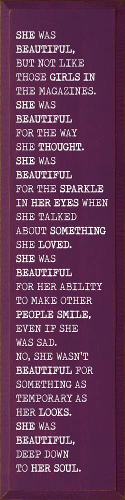 She was beautiful, but not like those girls