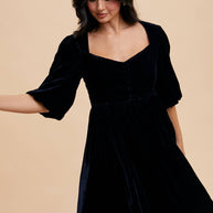 Sweetheart Velvet Mini Dress