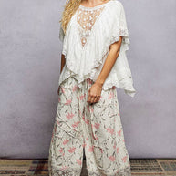 Lace Trim Blouse