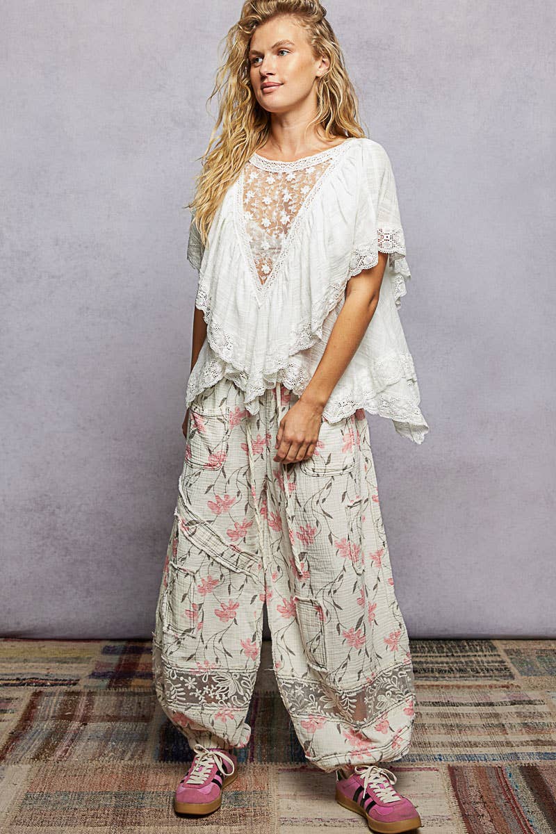 Lace Trim Blouse