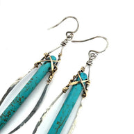 Handmade Turquoise Stalactite Earrings