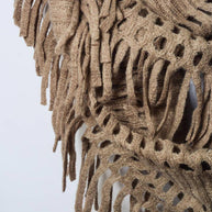 Fringe Knit Infinity Scarf