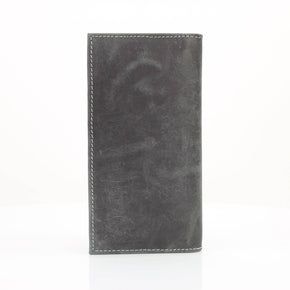 Oil Pull Up Tooled Leather Accent Rodeo Wallet