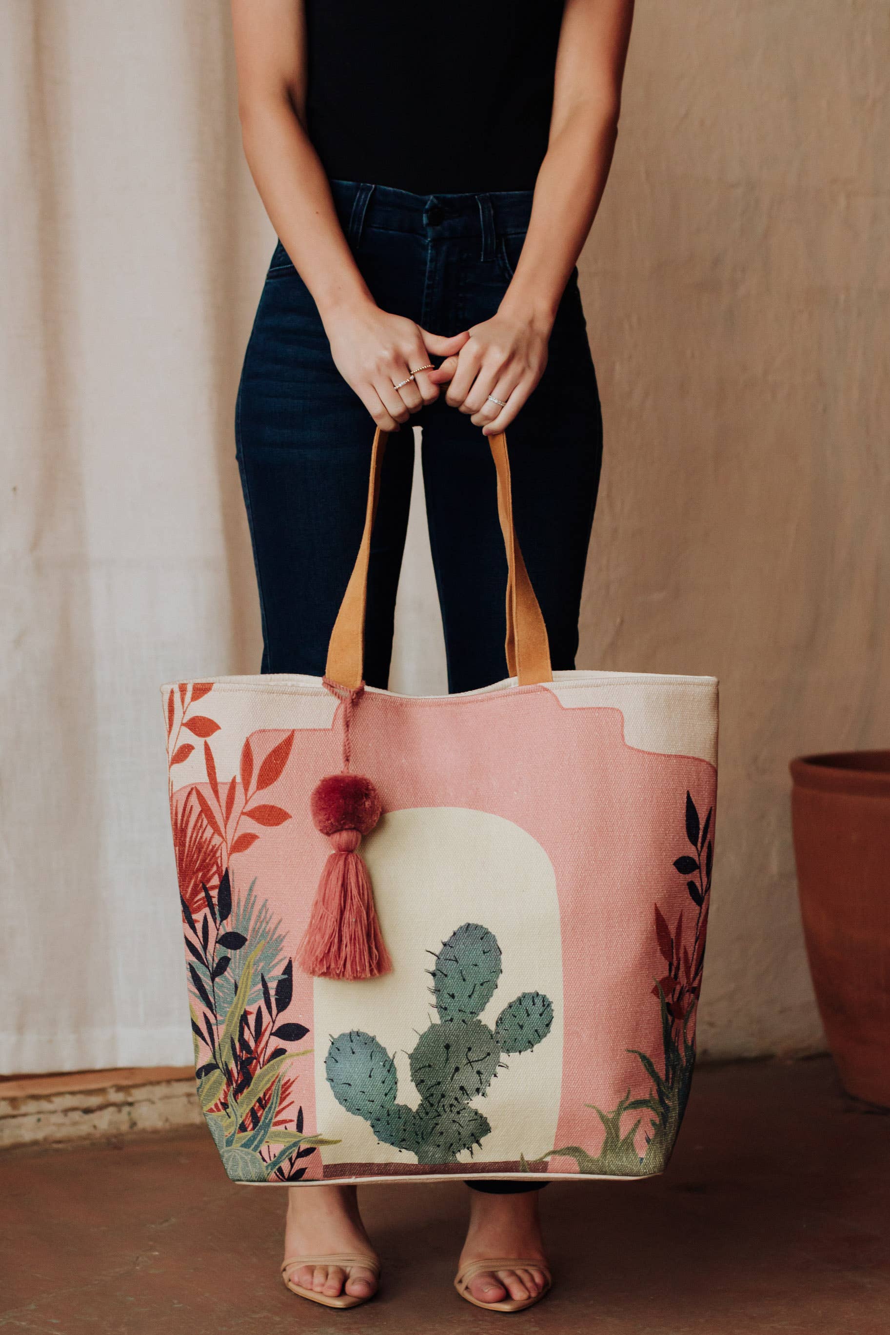 Pink Cactus Tote